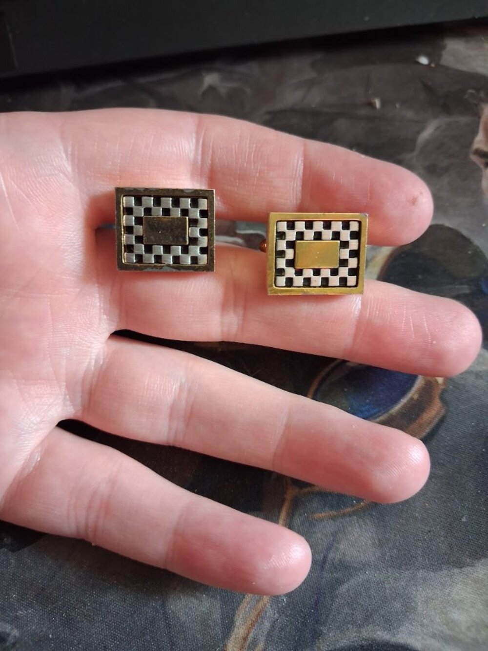 Checkerboard cufflinks